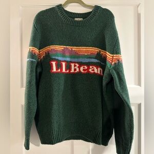 LL Bean Wool Logo Sweater